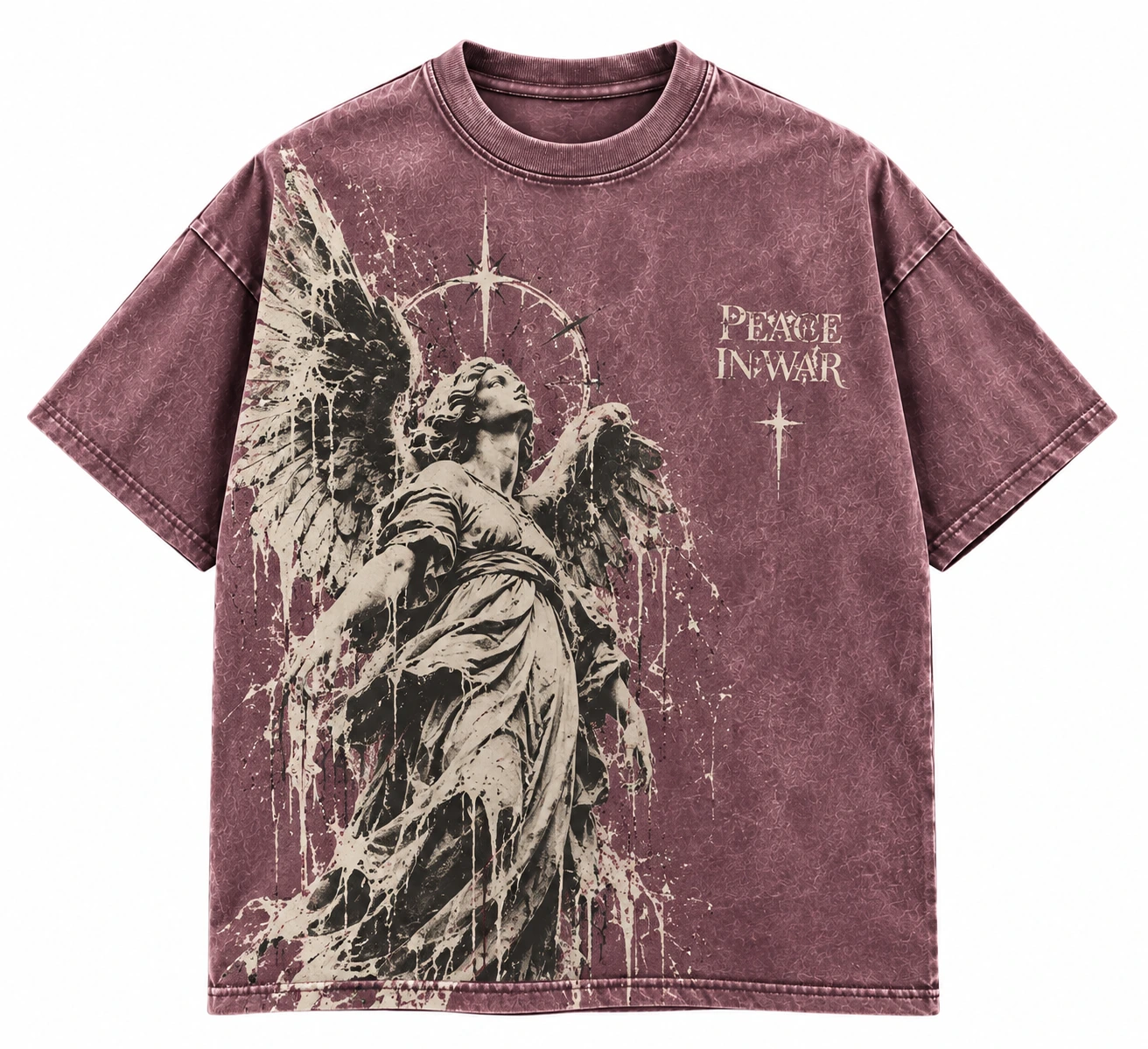 f46f346d-2f8f-4f75-b376-8de0793f Peace In War Ascending Angel Graphic T-Shirt – Vintage Mauve